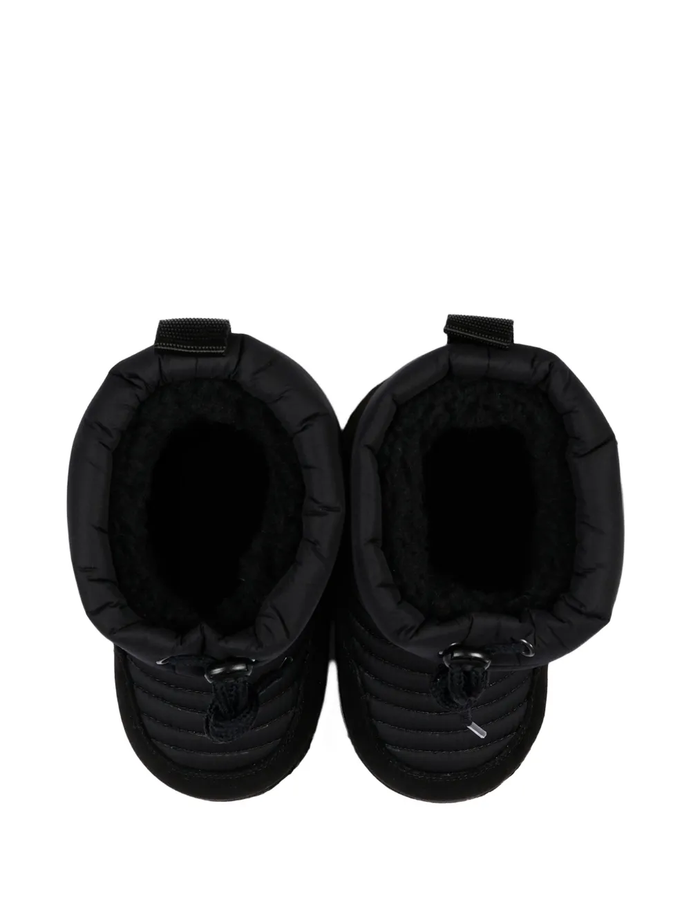 Moschino Kids logo-patch quilted boots Zwart