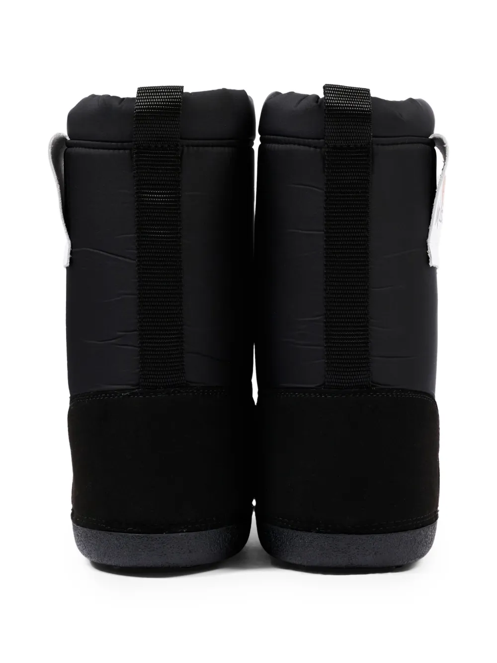 Moschino Kids logo-patch quilted boots Zwart