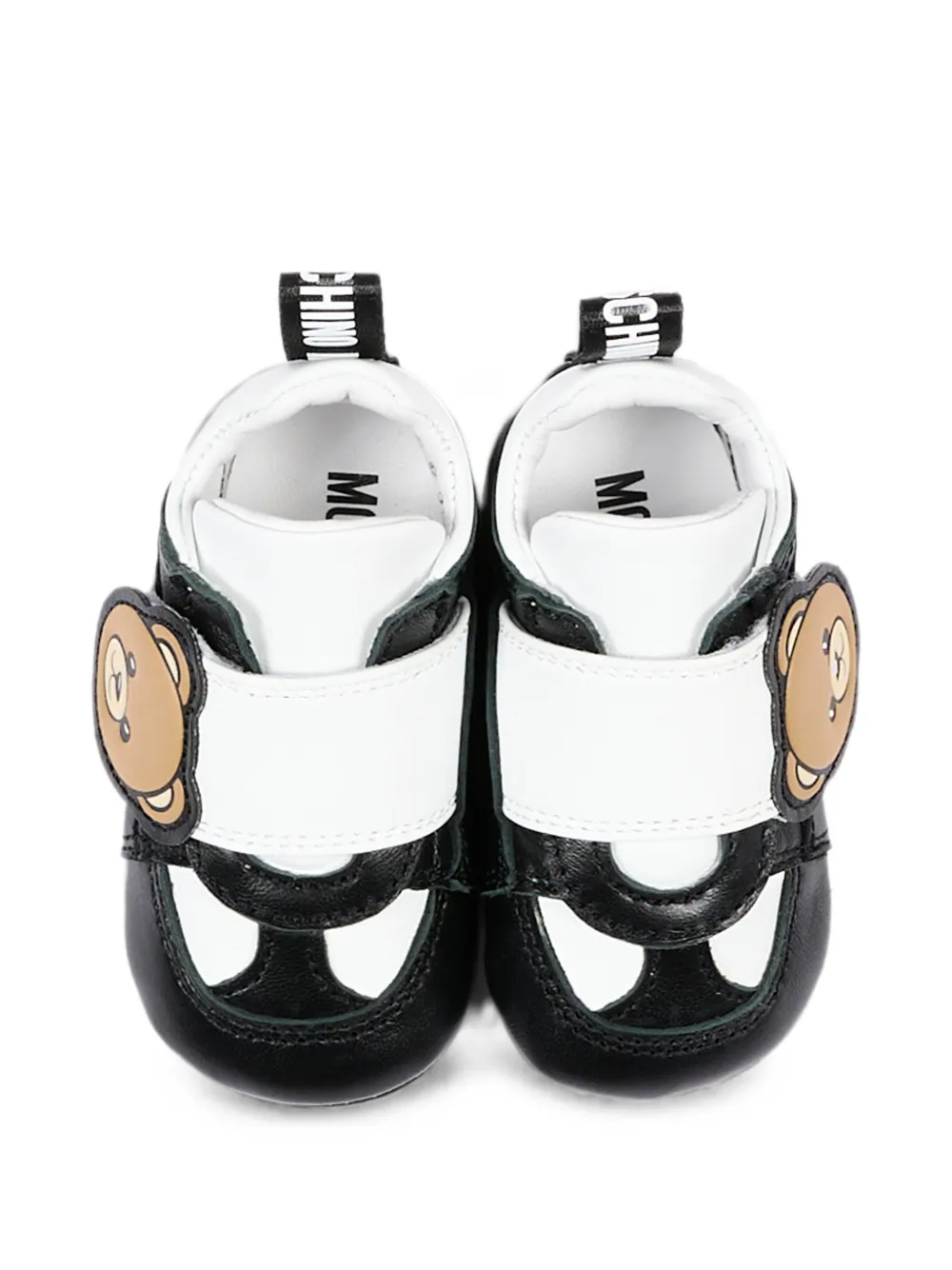 Moschino Kids Teddy Bear touch-strap sneakers Zwart