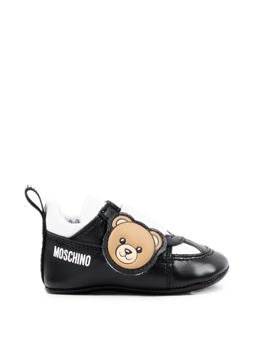 Moschino Kids Teddy Bear touch-strap sneakers Zwart