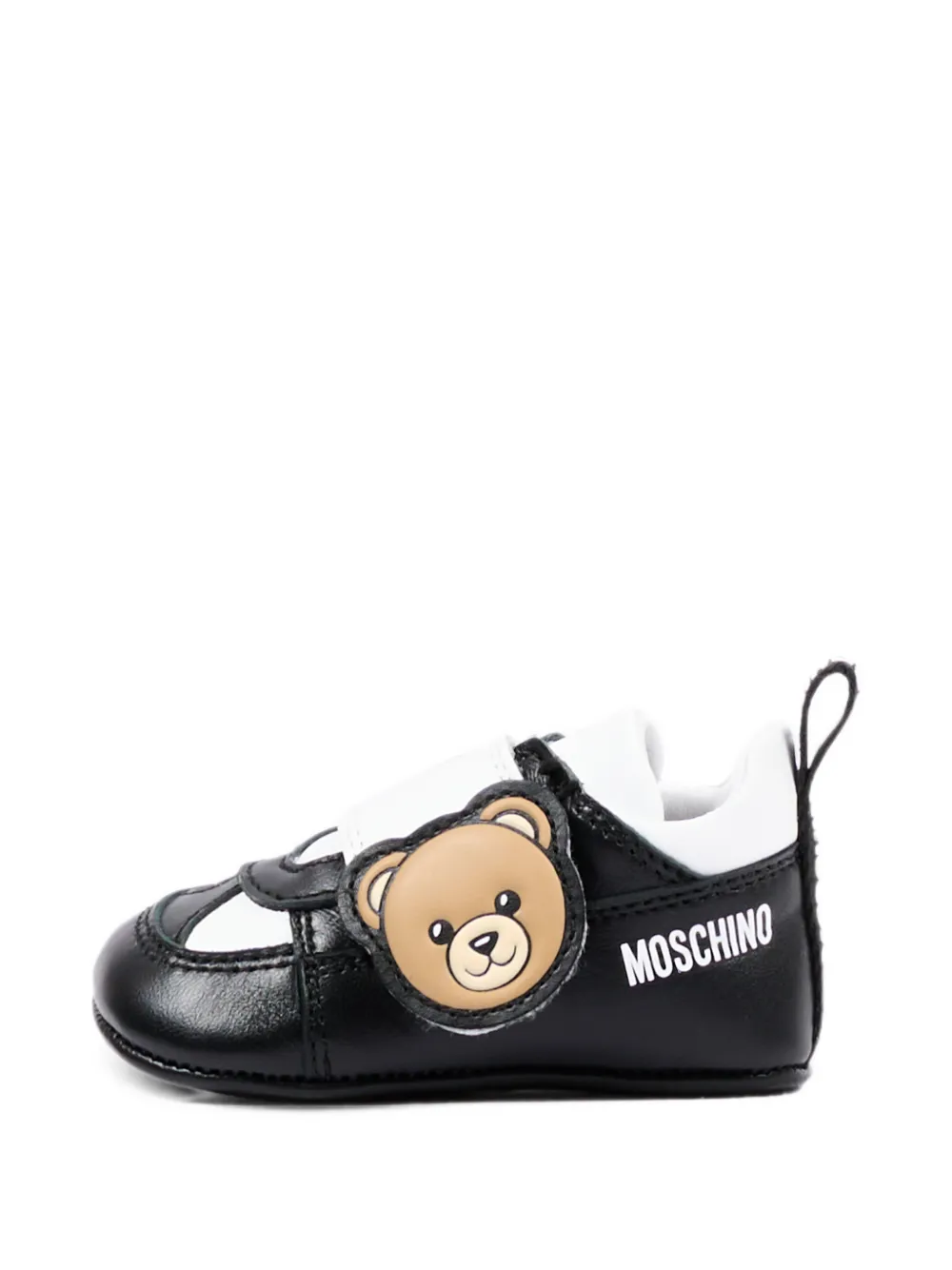 Moschino Kids Teddy Bear touch-strap sneakers Zwart