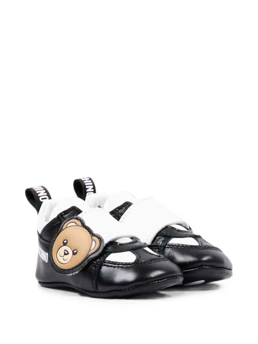 Moschino Kids Sneakers Teddy Bear con strappo - Nero