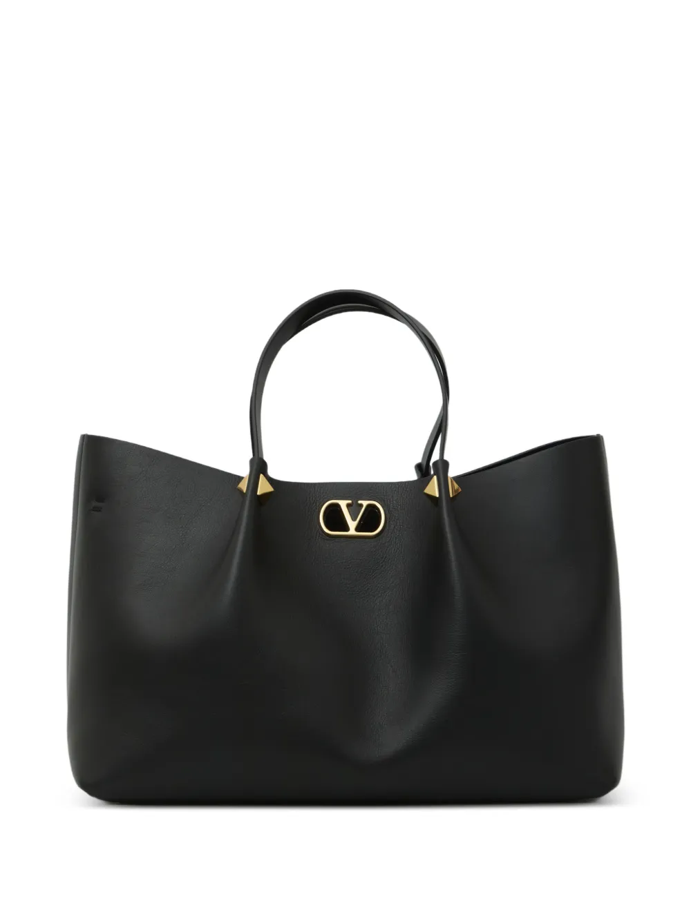 Valentino Garavani large soft leather shopping bag - Nero