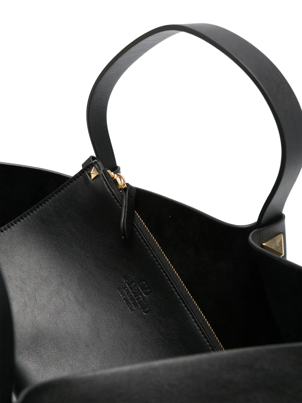 Valentino Garavani VLogo Signature leren shopper Zwart