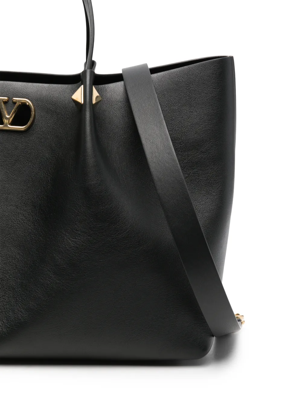 Valentino Garavani VLogo Signature leren shopper Zwart