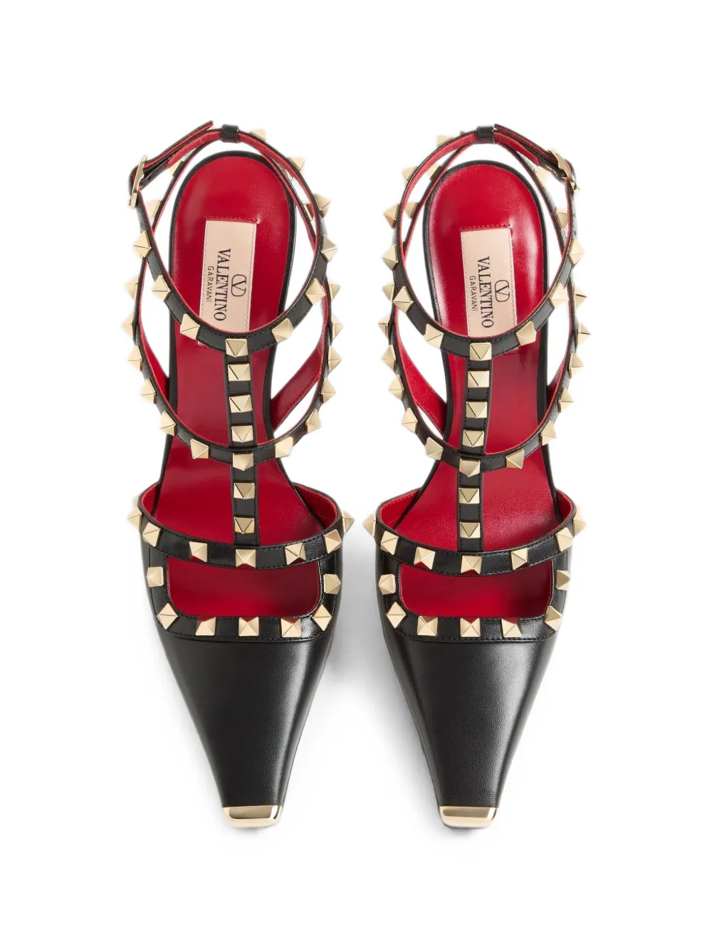 Valentino Garavani Rockstud kidskin pumps 100mm Zwart