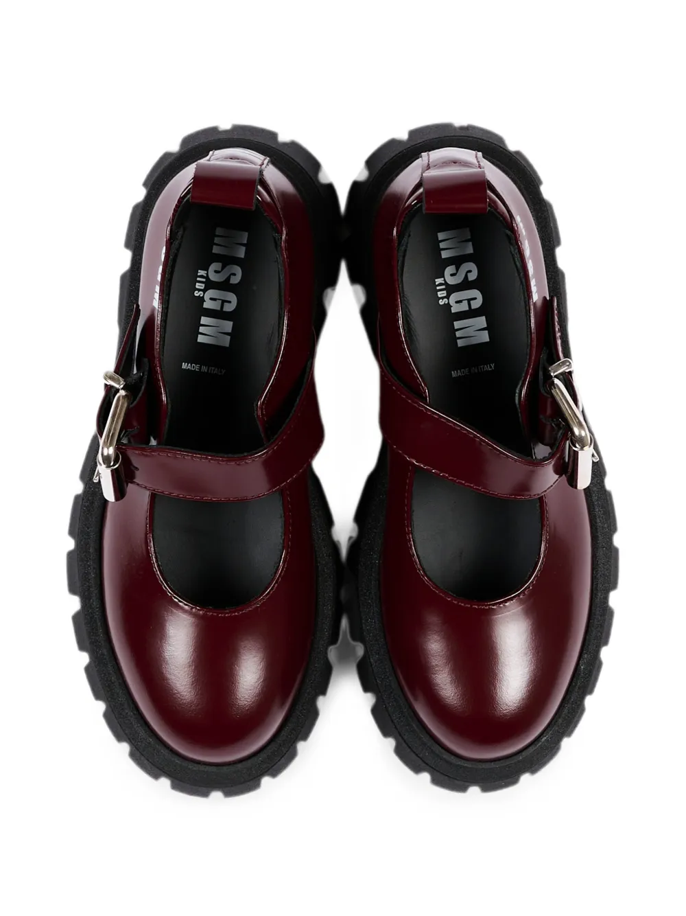 MSGM Kids Loafers met chunky zool en gespsluiting Rood