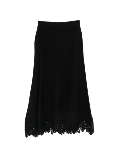 ZIMMERMANN lace-trim flared midi skirt