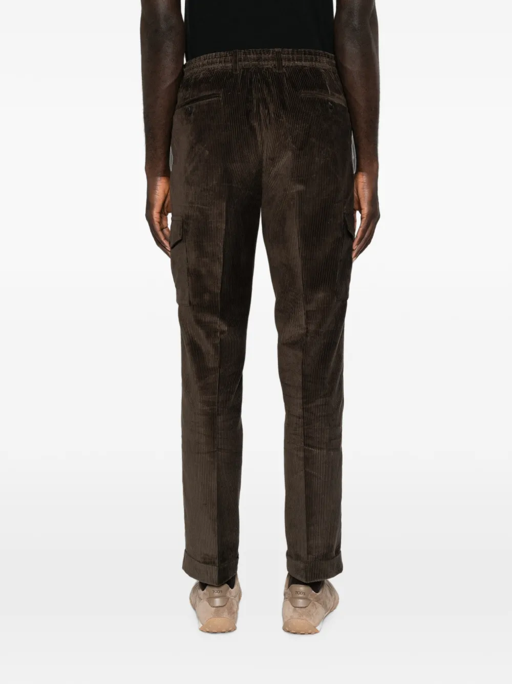 Gran Sasso Ribfluwelen cargo broek met trekkoordtaille Bruin