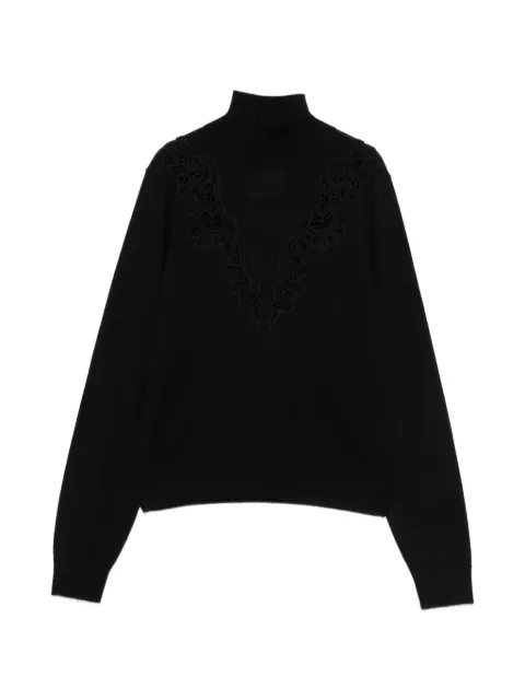 ZIMMERMANN lace-trimmed roll-neck sweater