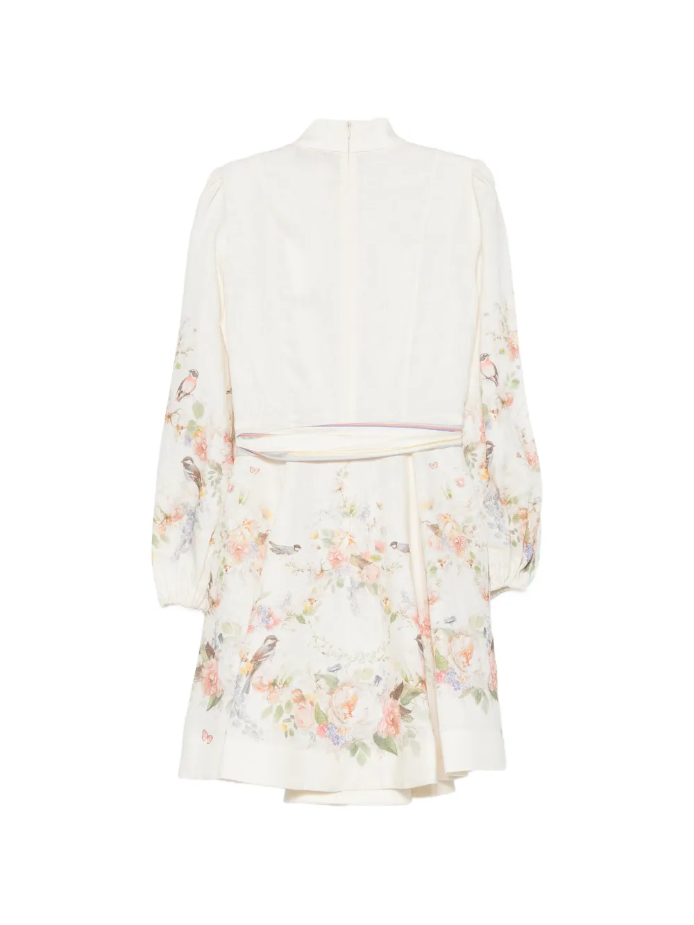 ZIMMERMANN Valiant mini-jurk met bloemenprint Beige