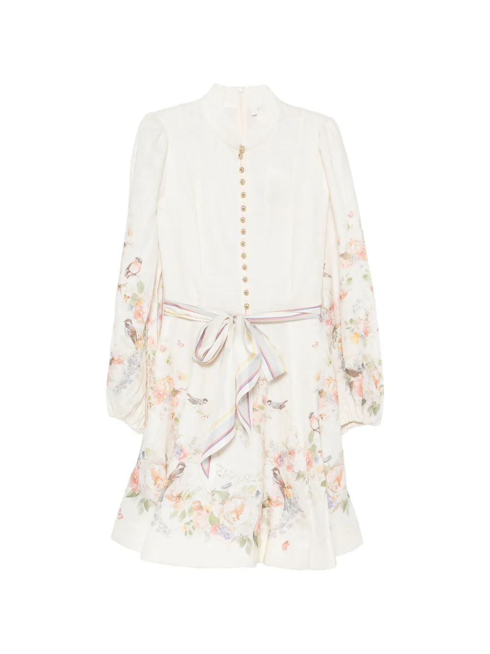 ZIMMERMANN Valiant floral-print linen mini dress