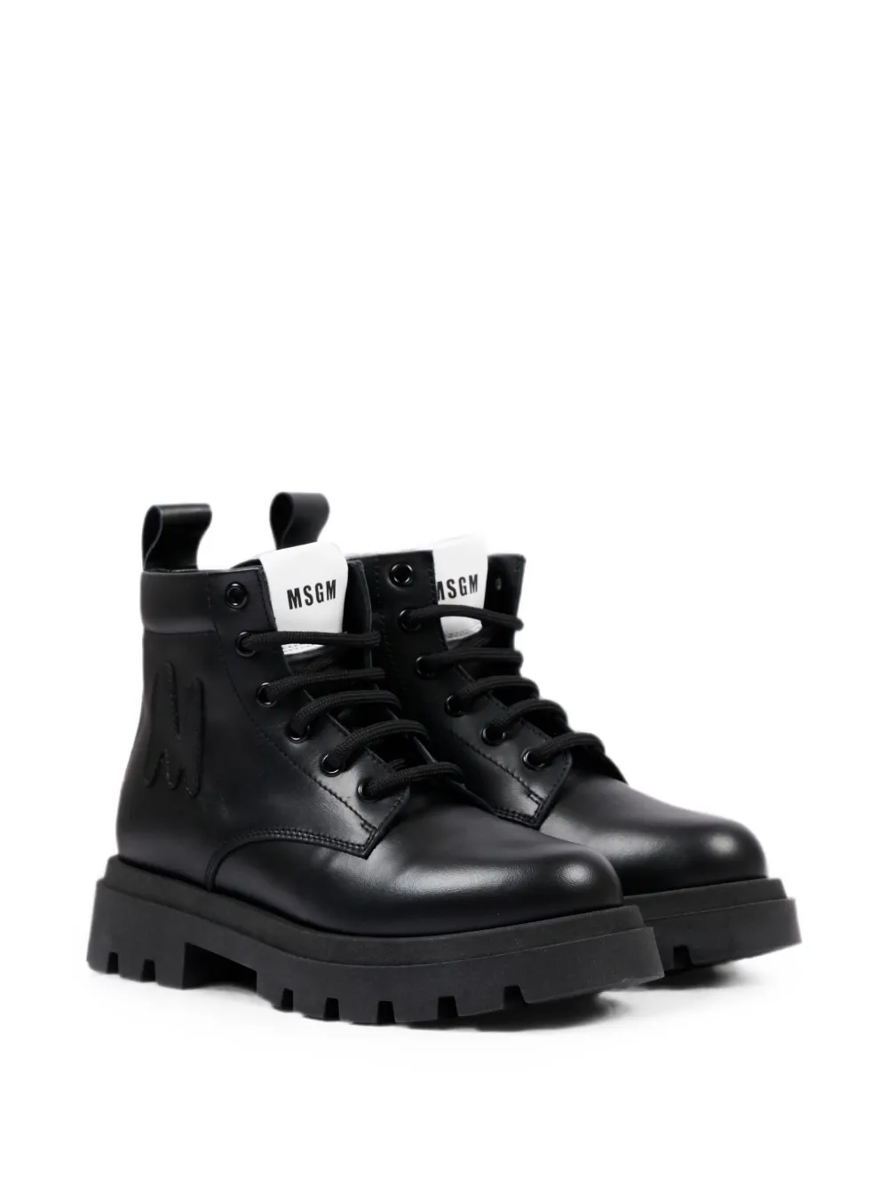 MSGM Kids Stivaletti con applicazione - Nero