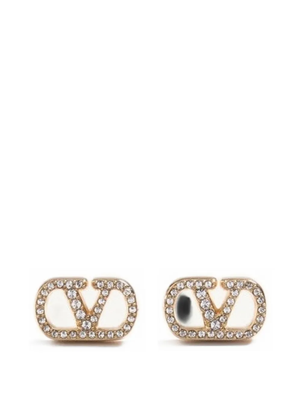 Valentino Garavani Vlogo Signature earrings in metal and Swarovski® crystals - Oro