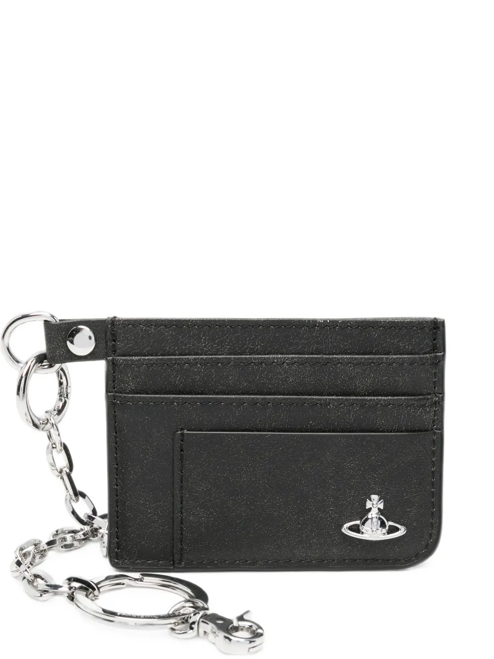 Vivienne Westwood Orb-plaque chain-detail cardholder - Nero