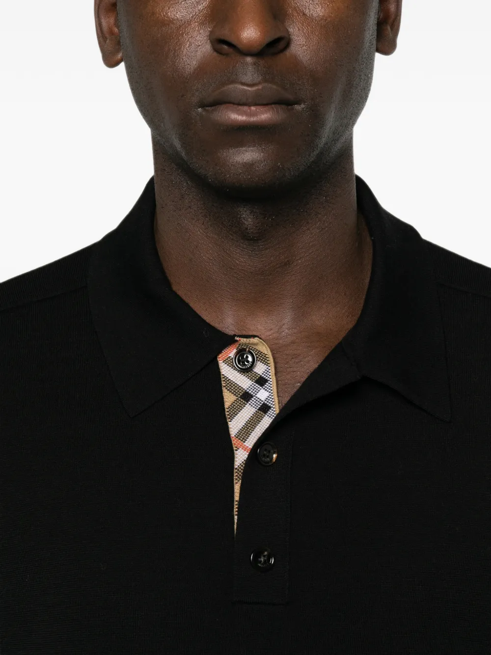 Burberry Poloshirt met lange mouwen Zwart
