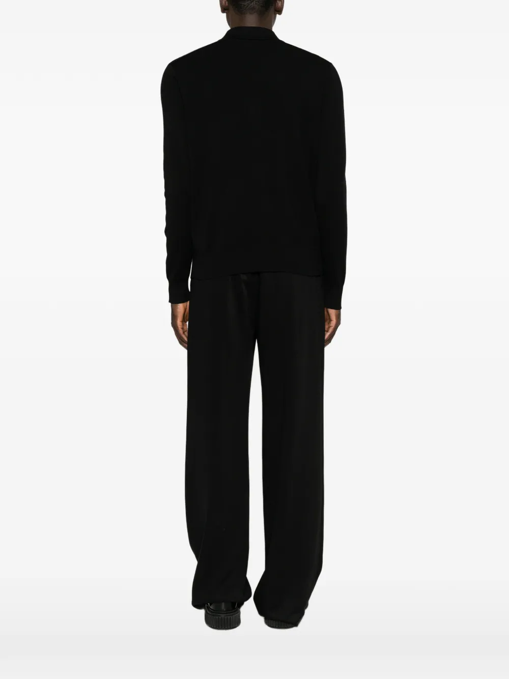 Burberry Poloshirt met lange mouwen Zwart