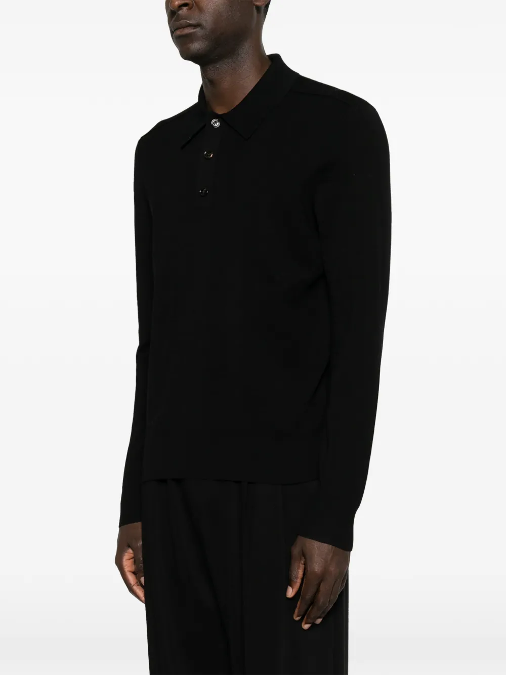 Burberry Poloshirt met lange mouwen Zwart