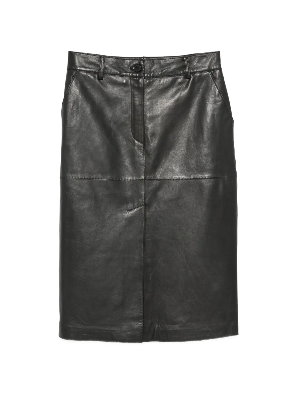 P.A.R.O.S.H. Gonna midi con inserti in pelle - Nero