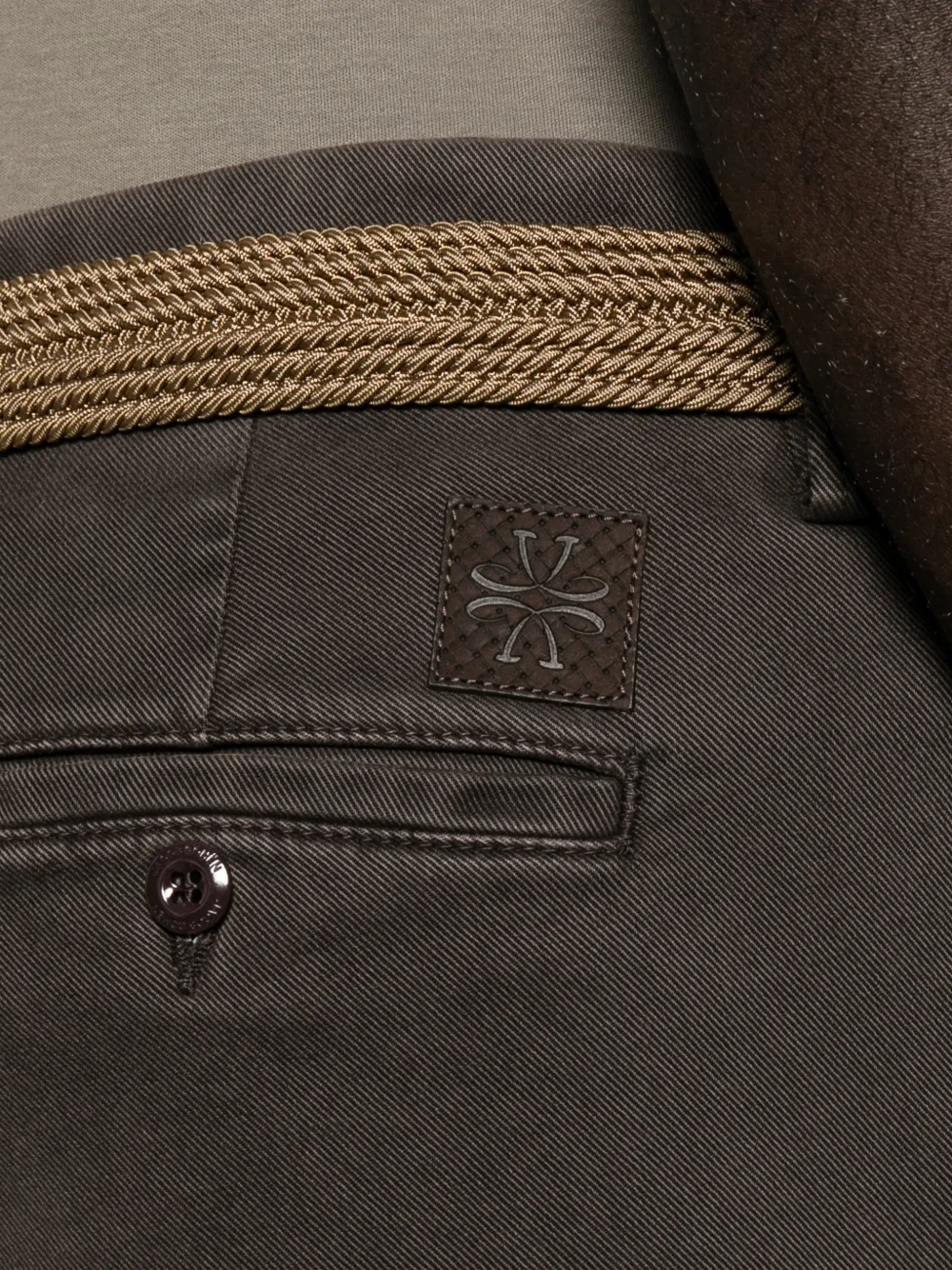 Jacob Cohën Straight broek met logopatch Bruin