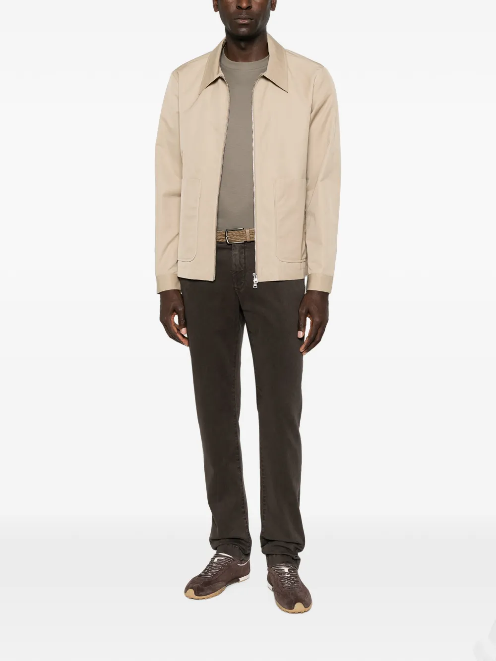 Jacob Cohën Straight broek met logopatch Bruin