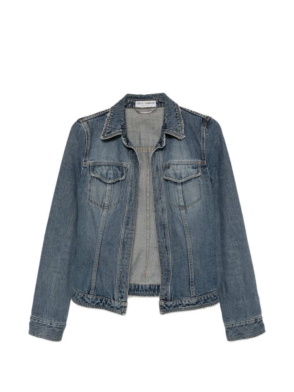 Dolce & Gabbana Pre-Owned veste en jean à empiècements (années 2000) - Bleu