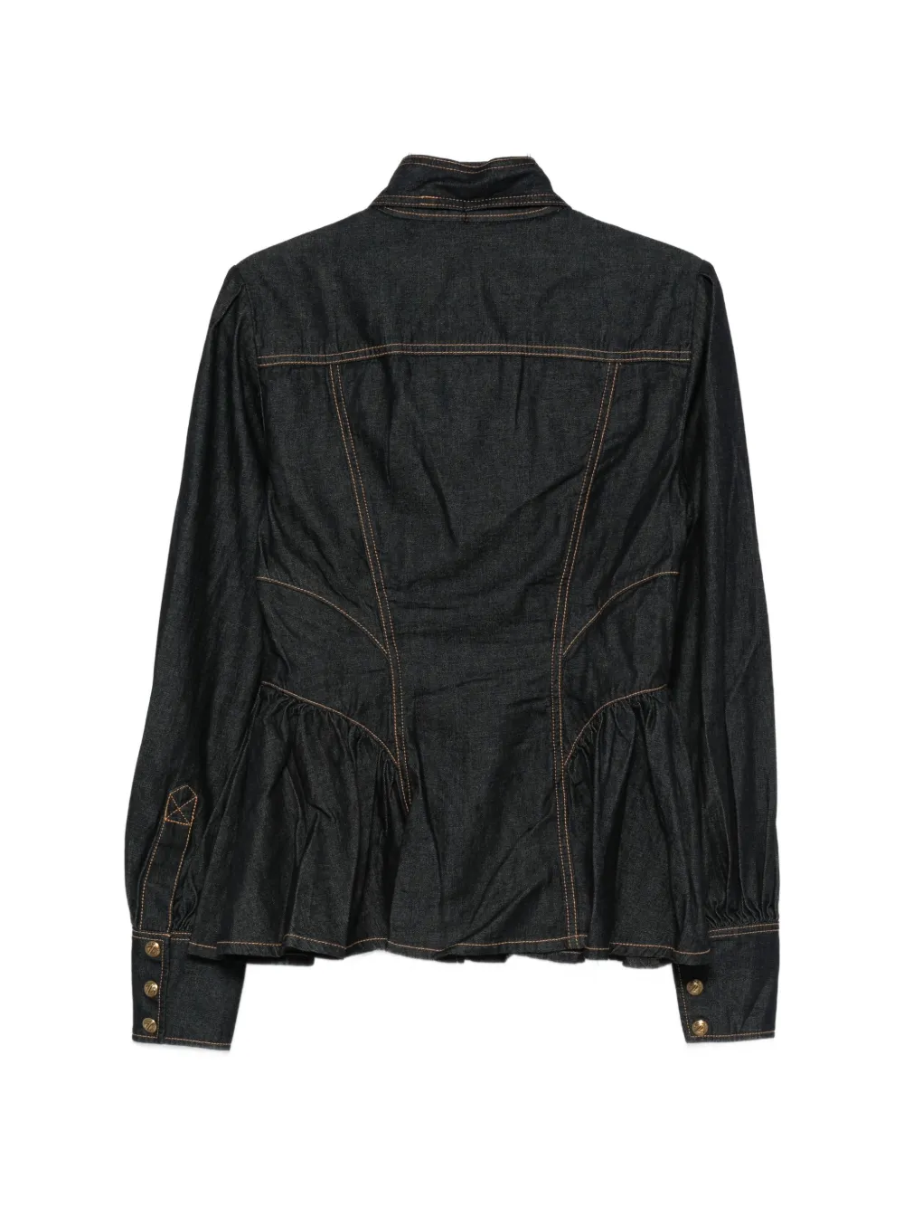 ZIMMERMANN Denim getailleerde blouse Blauw