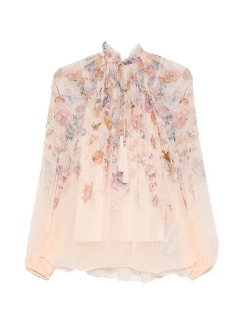 ZIMMERMANN floral-print ruffled blouse