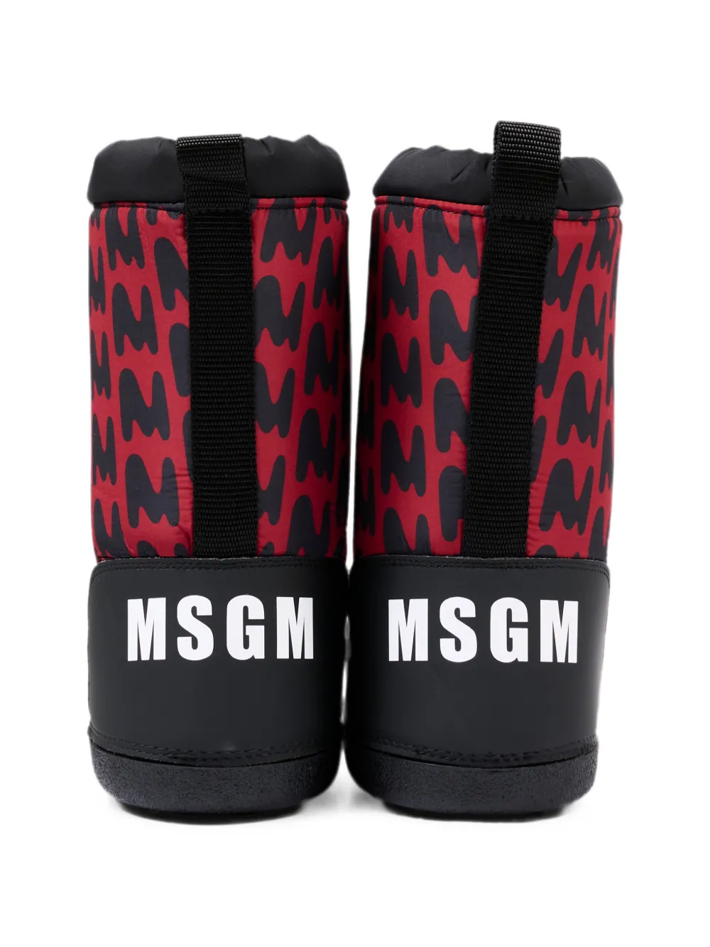 MSGM Kids Sneeuwlaarzen met monogram-print Rood