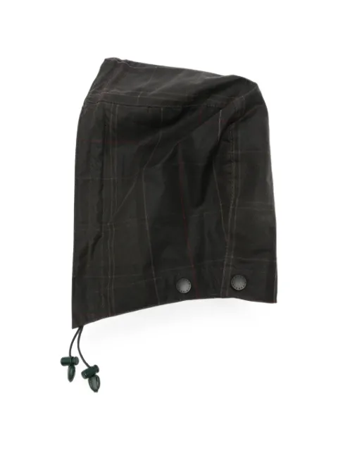 Barbour tartan-print drawstring hood