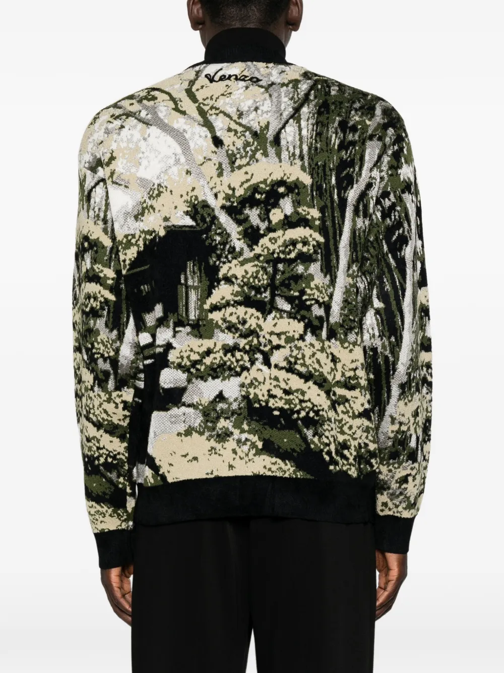 Kenzo Japanese Garden vest met V-hals Groen