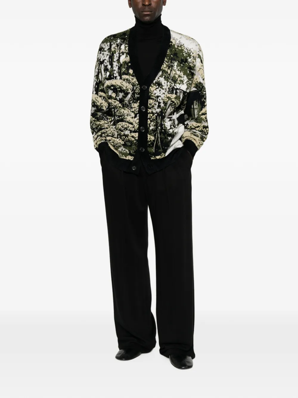 Kenzo Japanese Garden vest met V-hals Groen