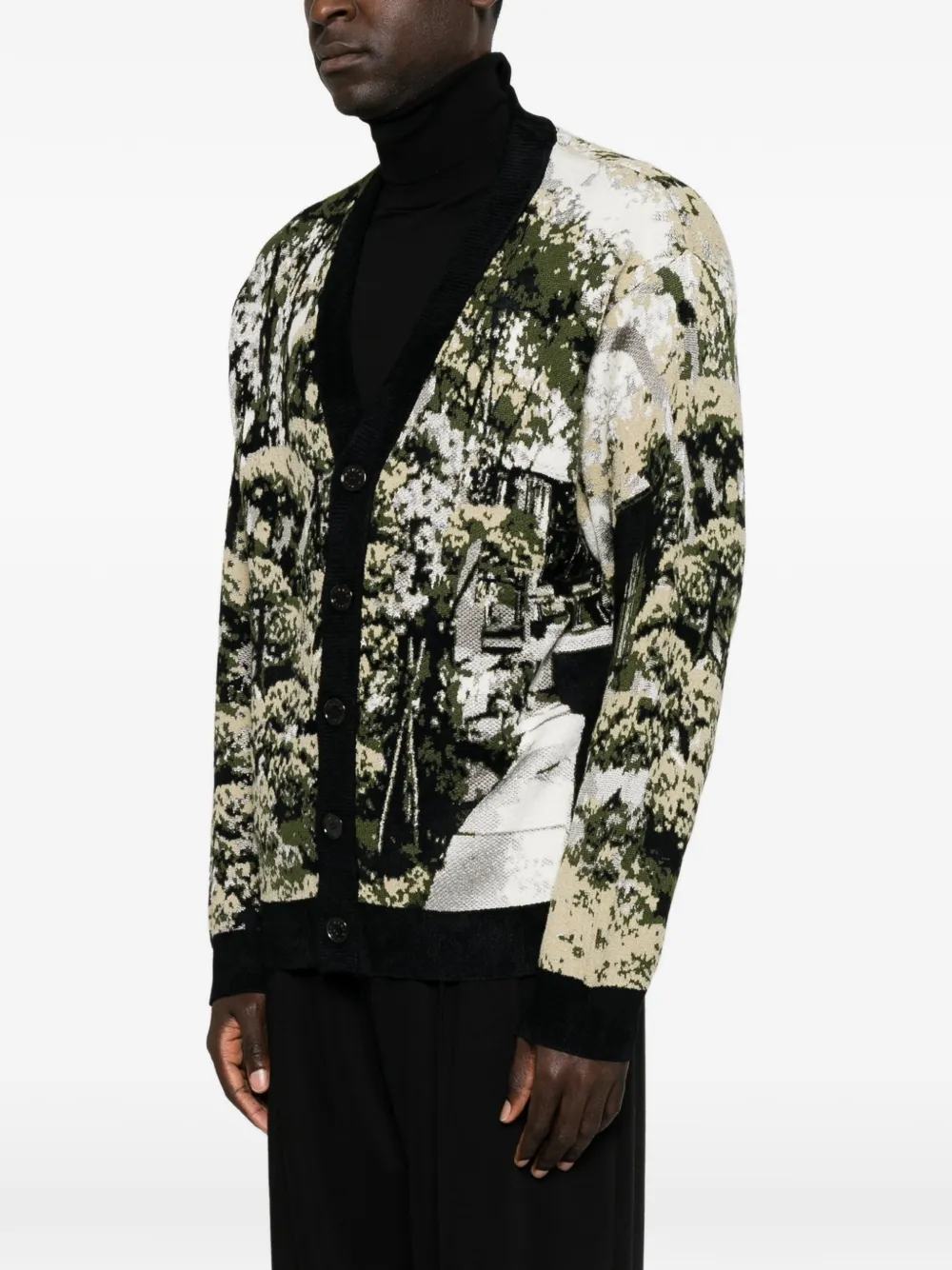 Kenzo Japanese Garden vest met V-hals Groen