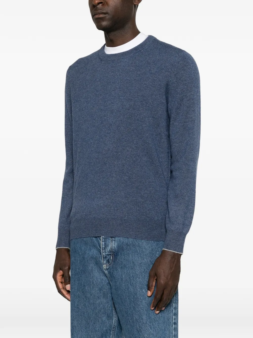 Brunello Cucinelli Trui met hoge hals Blauw