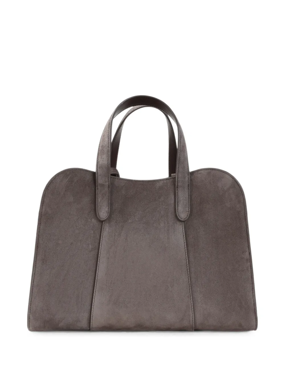 Giorgio Armani Suède shopper met logoprint Grijs