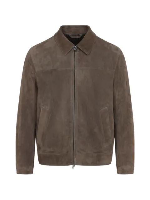 Brioni suede zip-up jacket