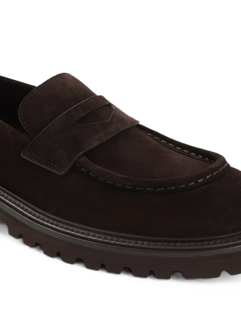 Giorgio Armani suede chunky-sole loafers Bruin