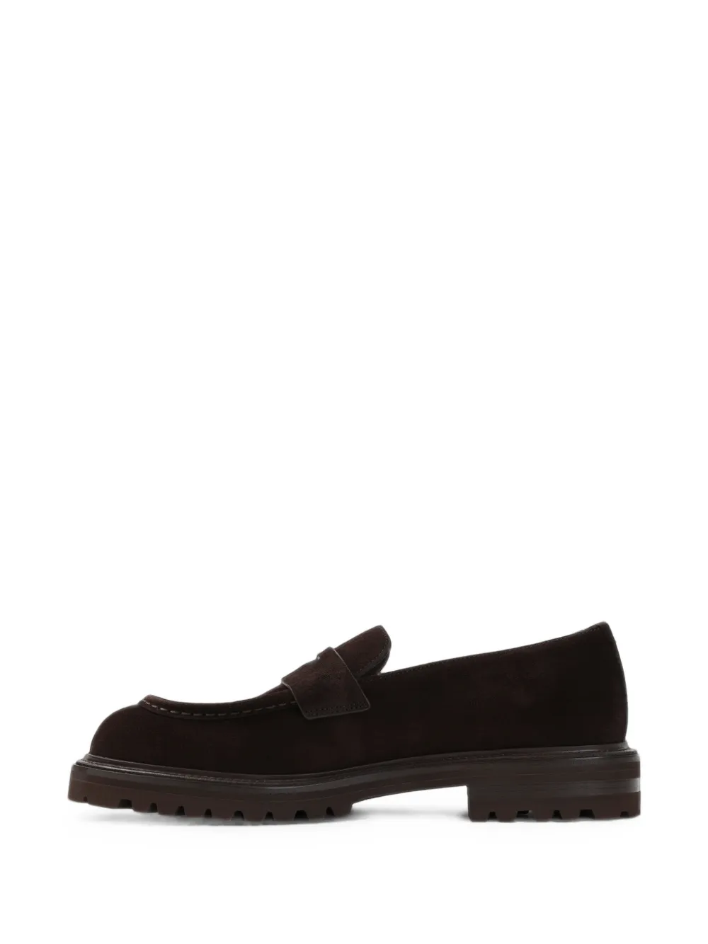 Giorgio Armani suede chunky-sole loafers Bruin