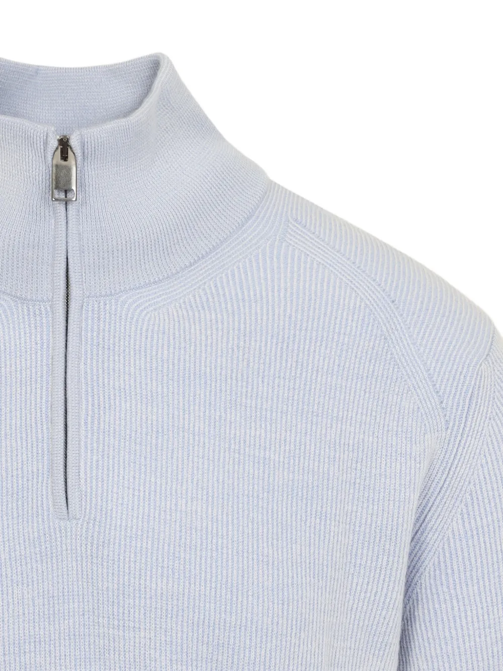Brioni ribbed-knit cashmere sweater Blauw