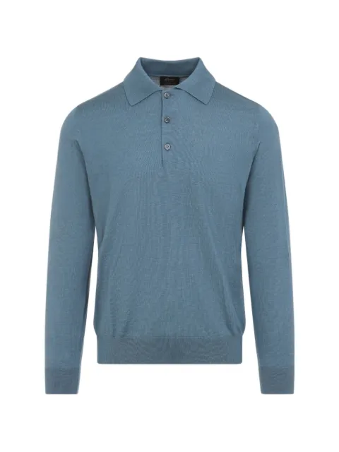 Brioni button-up polo sweater