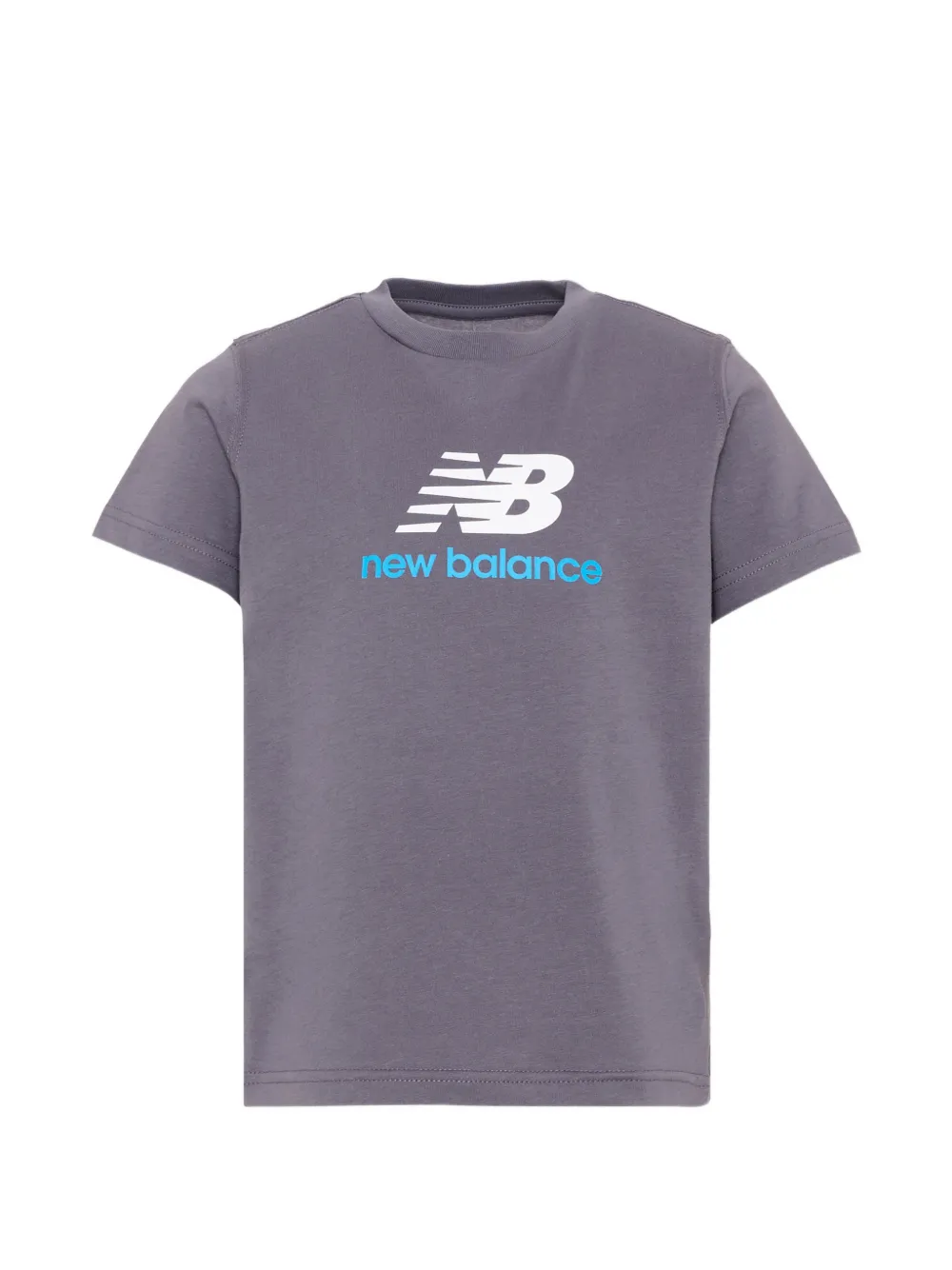 New Balance Kids logo-print T-shirt - Grigio