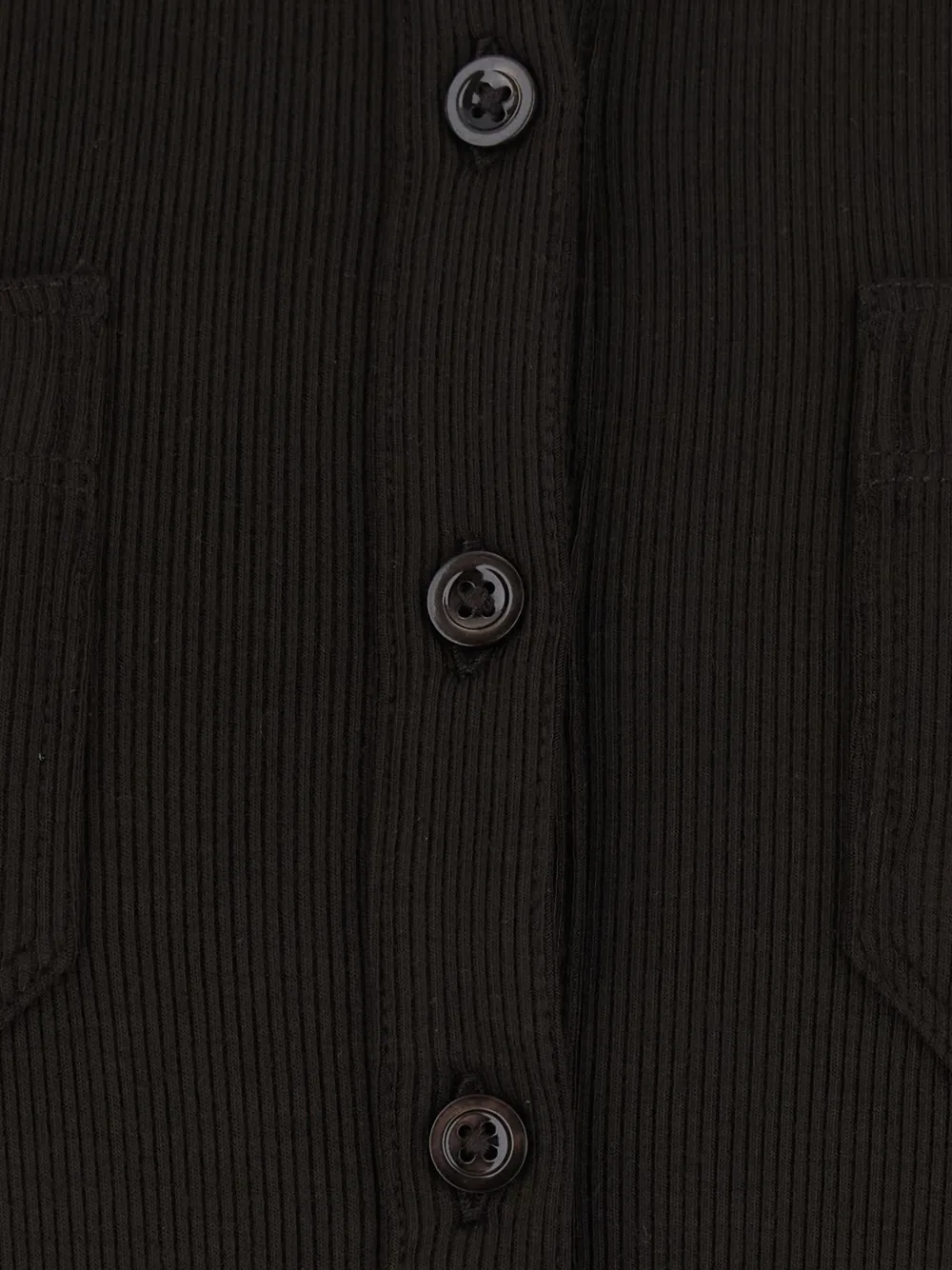 FRAME ribbed-knit button-up cardigan Zwart