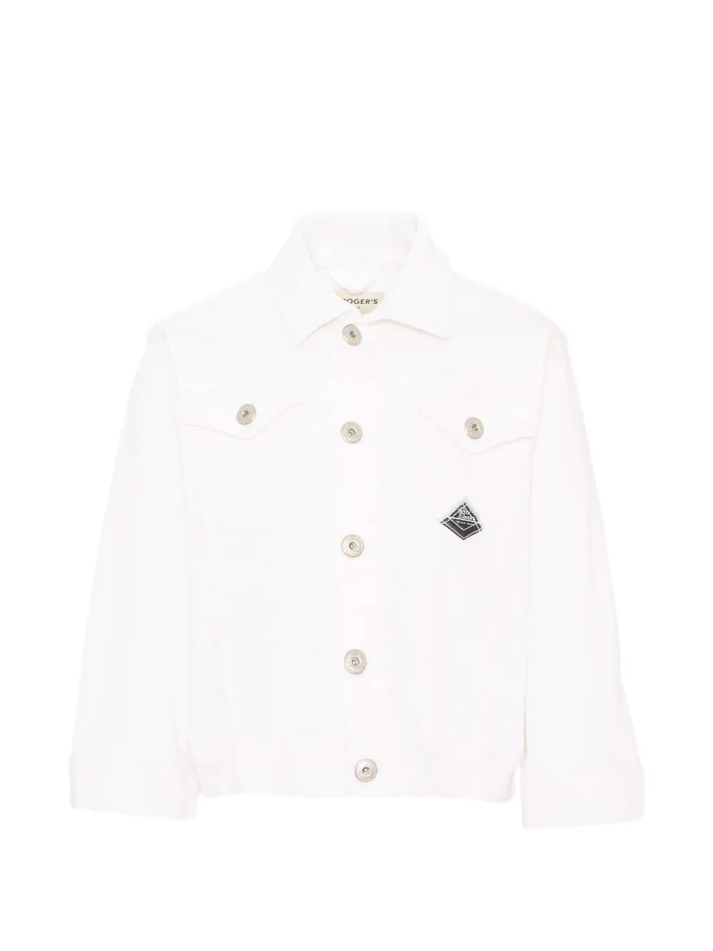 Roy Rogers Kids logo-patch denim jacket - Bianco