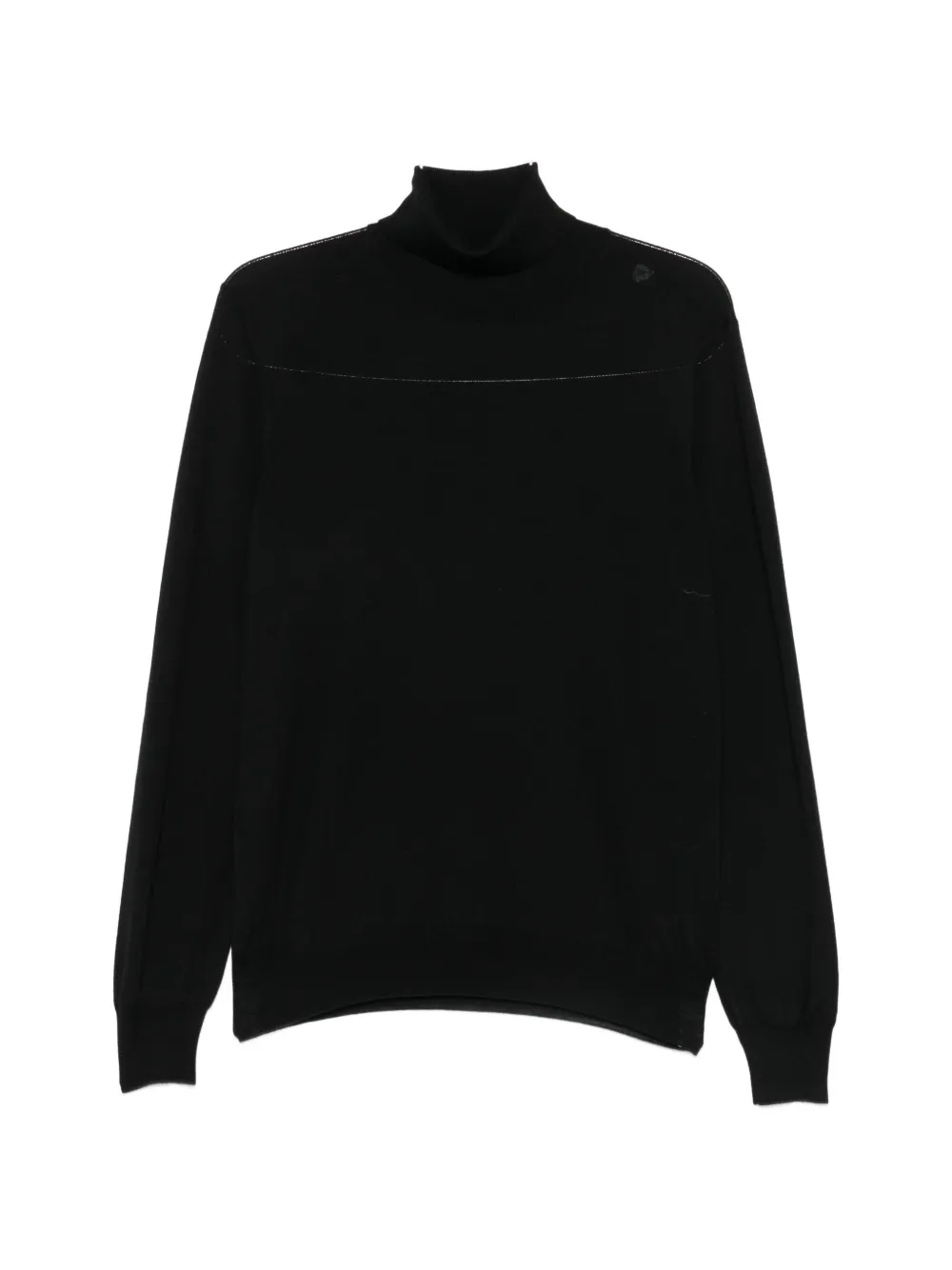 Gran Sasso roll-neck wool sweater - Schwarz