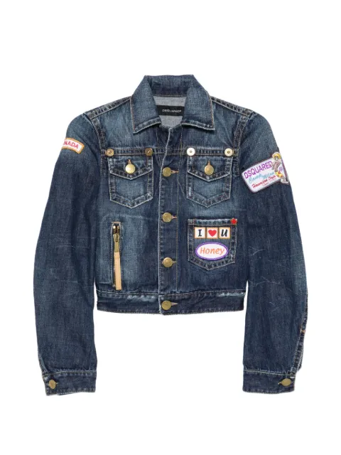 DSQUARED2 2000s patch-detail denim jacket