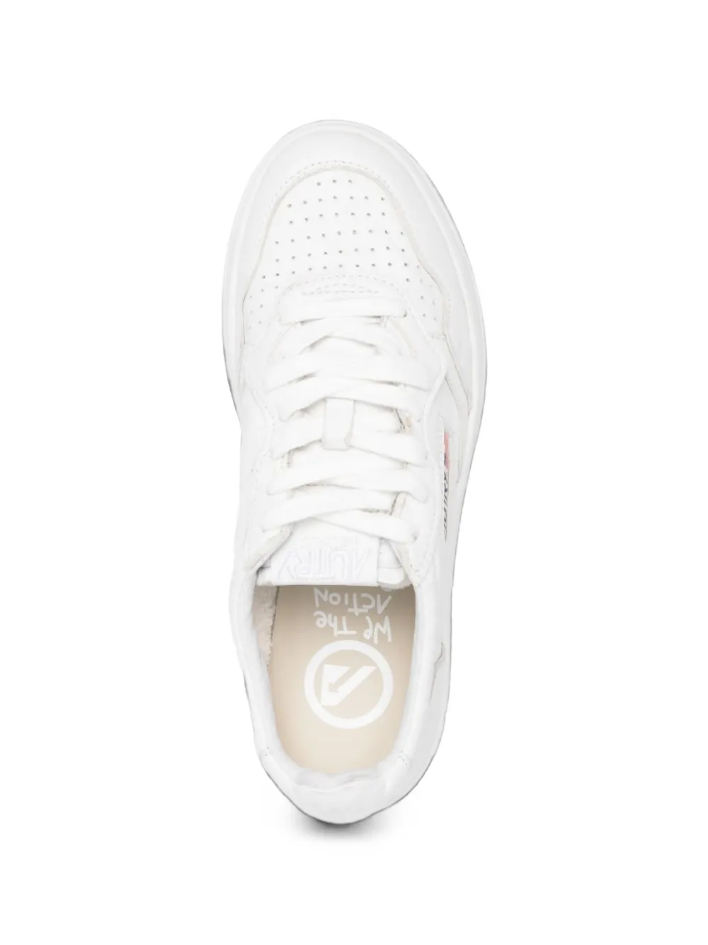 Autry Medalist low perforated panelled sneakers Wit