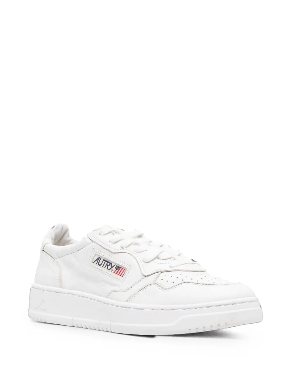 Autry Medalist low perforated panelled sneakers Wit