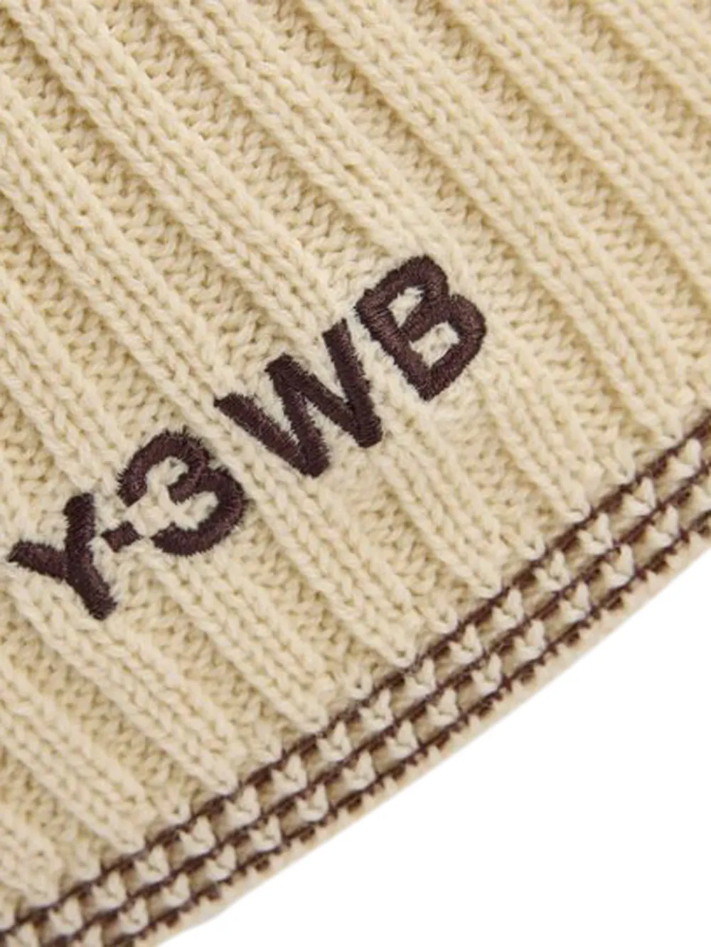 Y-3 Wales Bonner Y3 ribgebreide muts met klep Beige