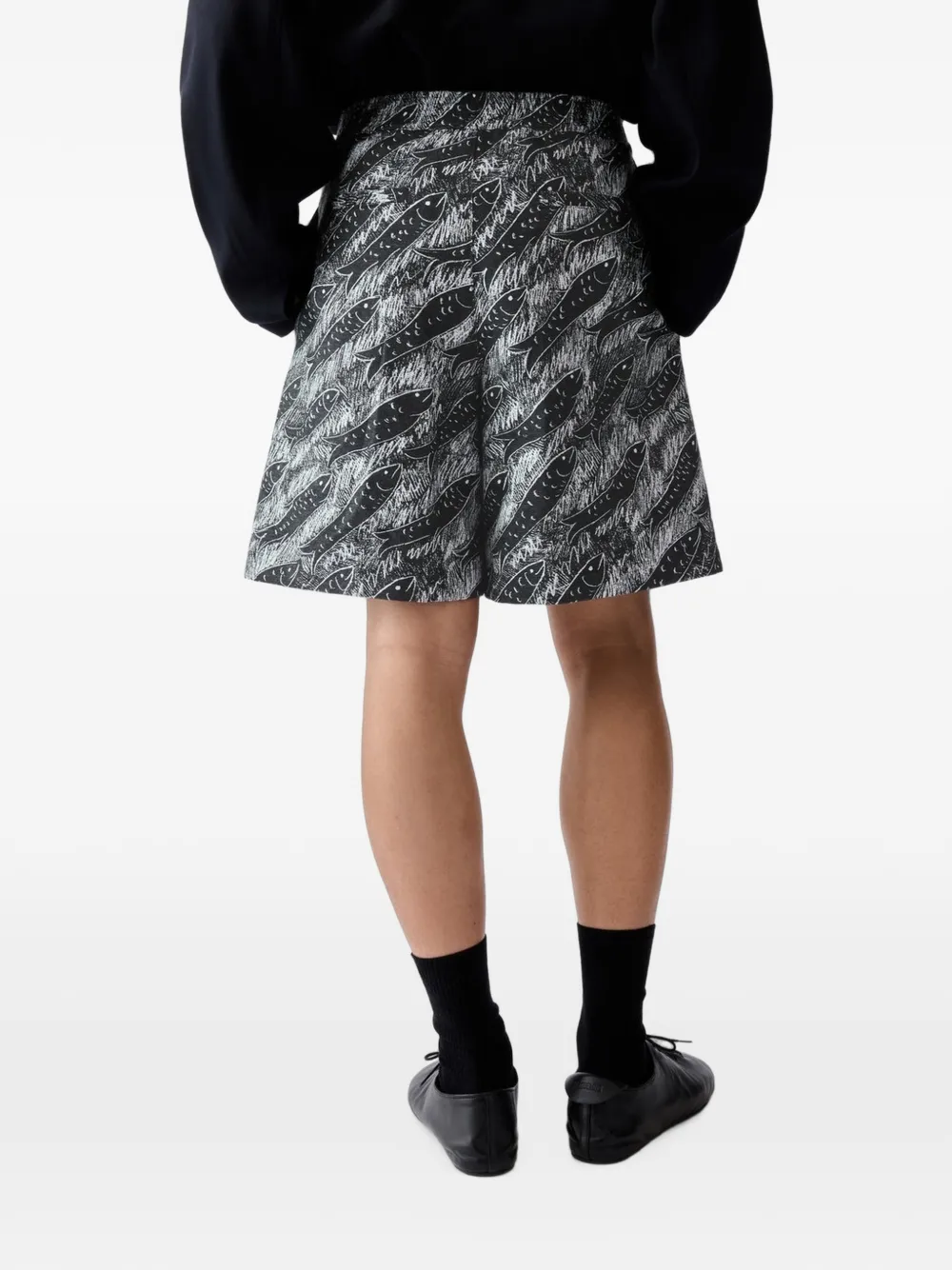 Jacquemus The Pyjama shorts met elastische tailleband Zwart