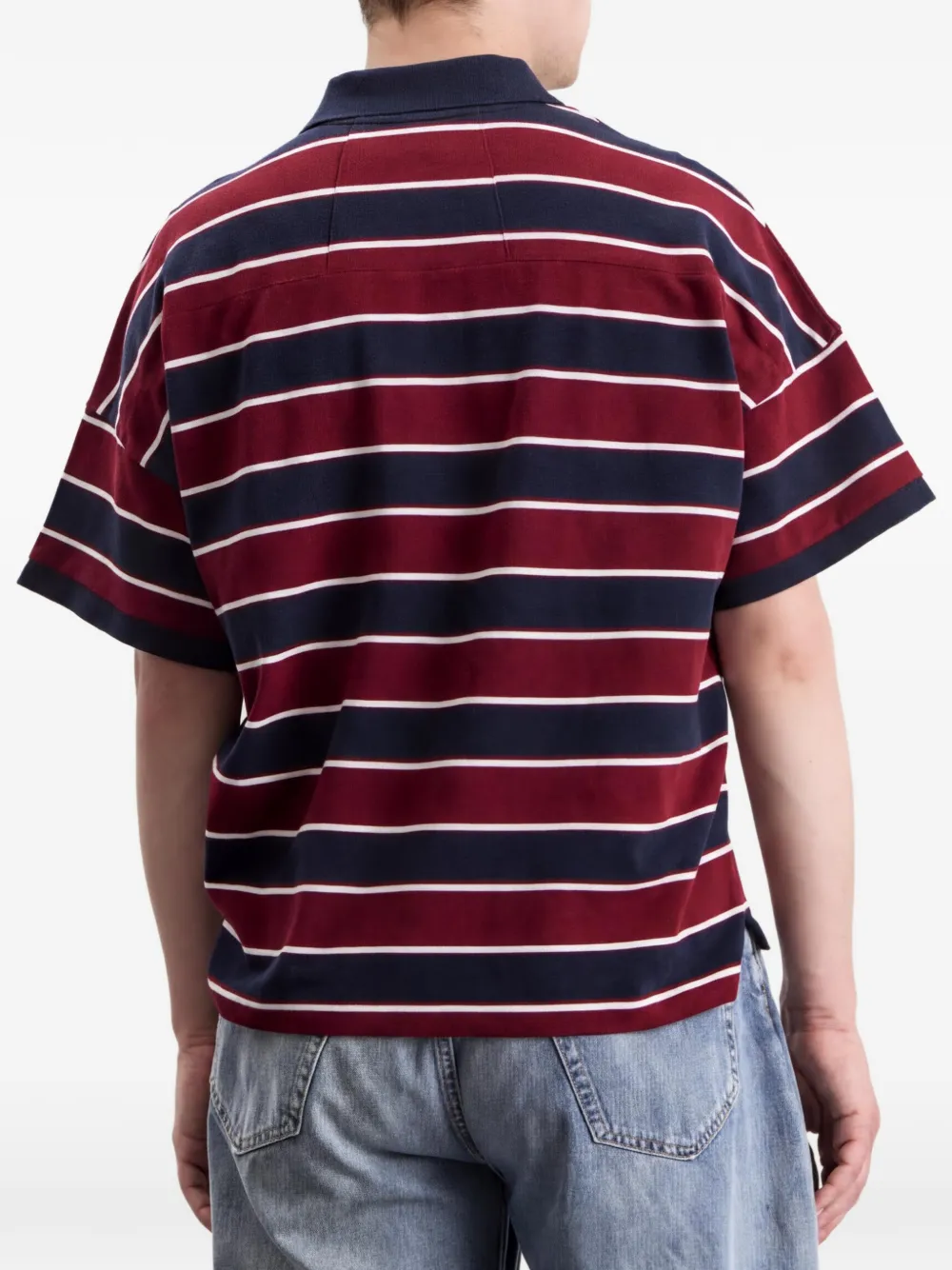 RHUDE Fontaine gestreept poloshirt Rood